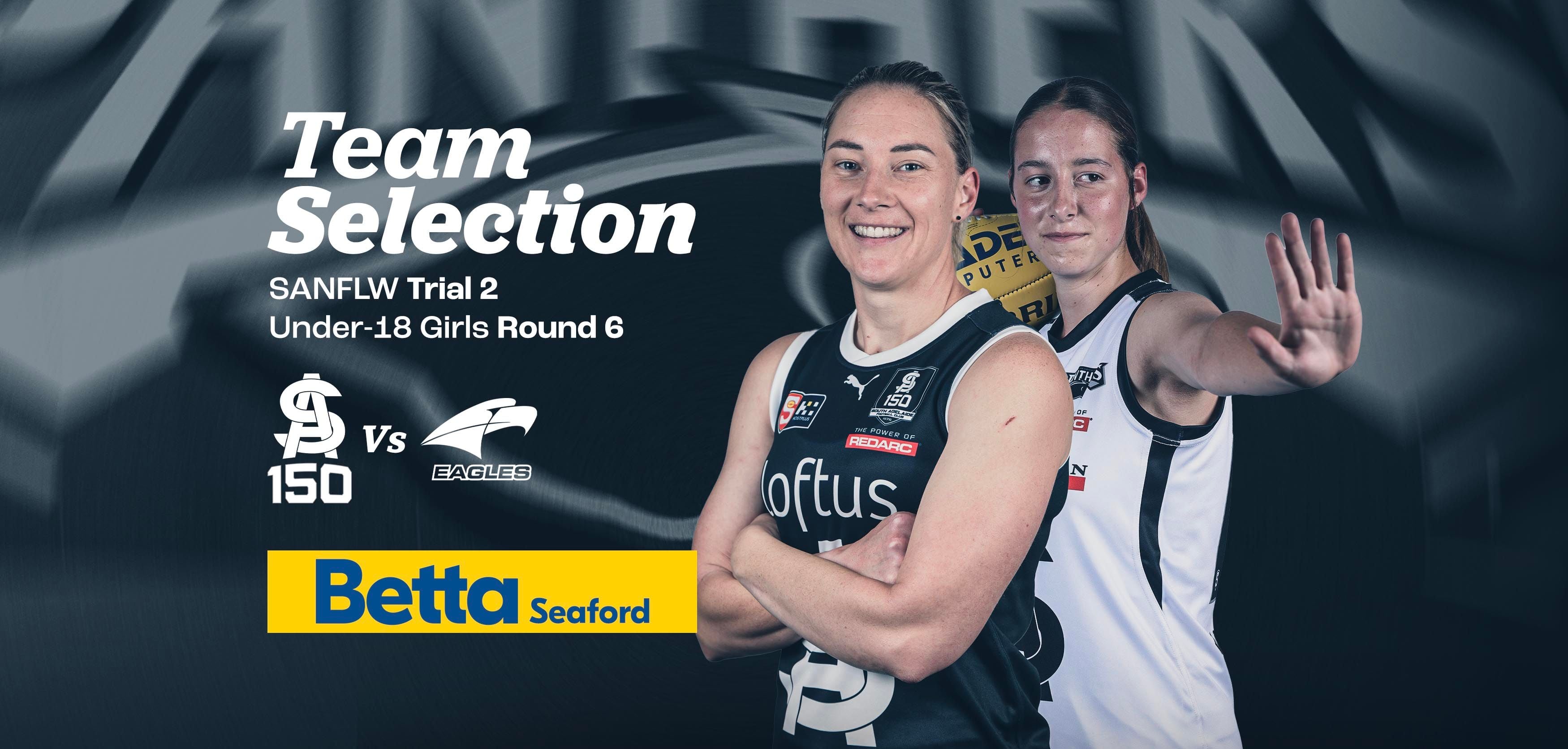 BETTA Team Selection: SANFLW Trial 2 & U18G Round 6 v Eagles BETTA Team Selection: SANFLW Trial 2 & U18G Round 6 v Eagles